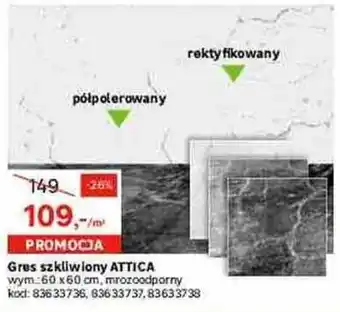 Leroy Merlin Gres szkliwiony Attica wym.: 60 x 60 cm m2 oferta