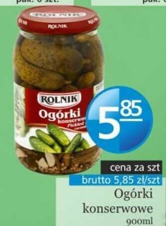 Specjał Rolnik ogórki konserwowe 900ml oferta