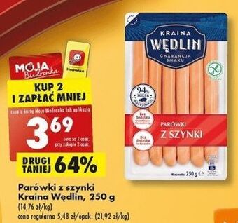 Biedronka Parówki z szynki kraina wędlin oferta
