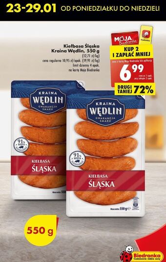 Biedronka Kiełbasa śląska kraina wędlin oferta