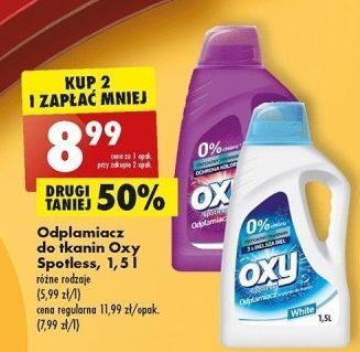 Biedronka Odplamiacz do tkanin white oxy spotless oferta