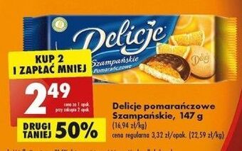 Biedronka Ciastka z galaretką pomarańczową delicje szampańskie oferta