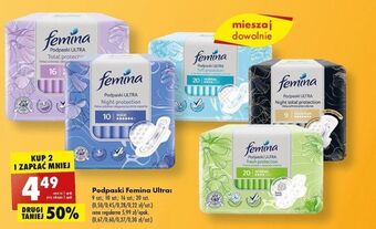 Biedronka Podpaski night total protection femina ultra oferta