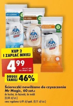 Biedronka Ściereczki nawilżane do czyszczenia kuchni mr magic oferta