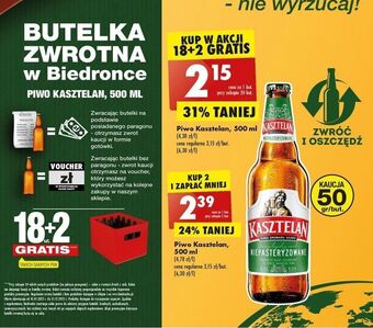Biedronka Piwo kasztelan niepasteryzowane oferta