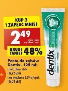 Biedronka Pasta do zębów extra clean white dentix oferta