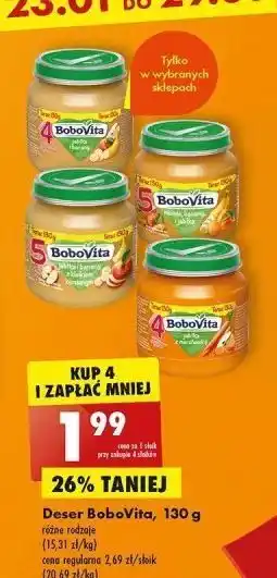 Biedronka Jabłka i banany z kleikiem owsianym bobovita oferta