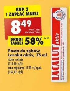Biedronka Pasta do zębów lacalut aktiv oferta