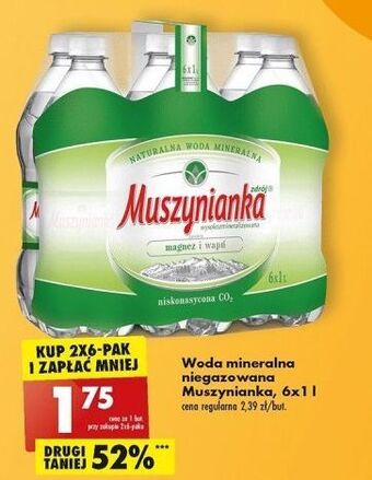Biedronka Woda niegazowana muszynianka oferta