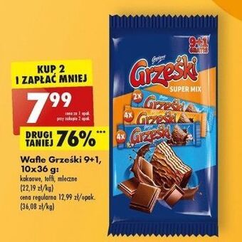Biedronka Wafelki mix grześki oferta