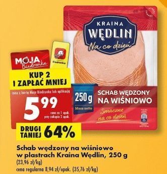 Biedronka Schab wędzony na wiśniowo kraina wędlin na co dzień oferta