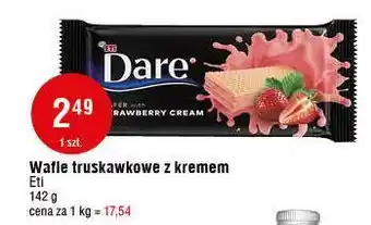 E.Leclerc Wafelek z kremem truskawkowym eti dare oferta