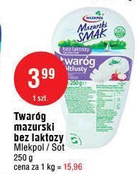 E.Leclerc Twaróg półtłusty bez laktozy mazurski smak oferta