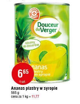 E.Leclerc Ananasy plastry w syropie wiodąca marka douceur du verger oferta