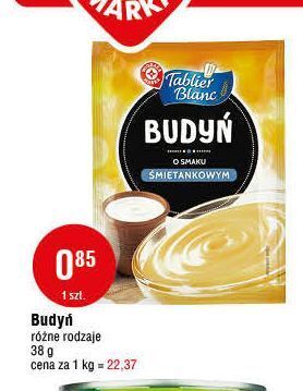 E.Leclerc Budyń o smaku śmietankowym wiodąca marka tablier blanc oferta