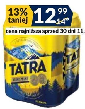 Sużyw Tatra piwo jasne pełne 4 x 500 ml oferta