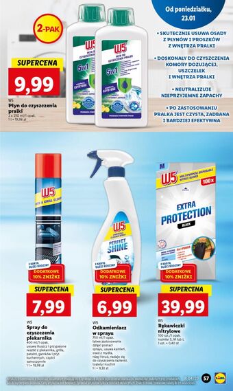 Lidl Płyn czyszczący do pralek w5 oferta