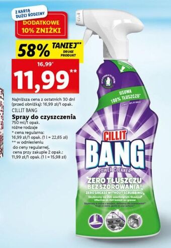 Lidl Płyn odtłuszczanie bez szorowania cillit bang oferta