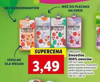 Lidl Smoothie jabłko-wiśnia-gruszka owolovo oferta