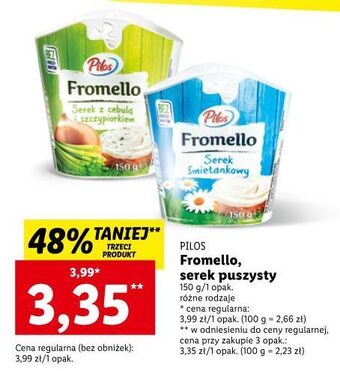 Lidl Serek śmietankowy pilos fromello oferta