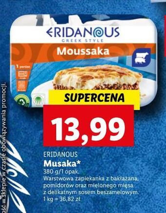 Lidl Mousaka eridanous oferta