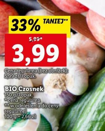 Lidl Czosnek bio oferta