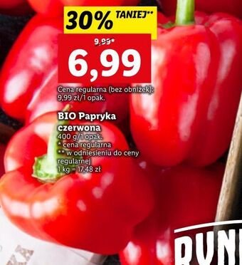 Lidl Papryka czerwona bio oferta