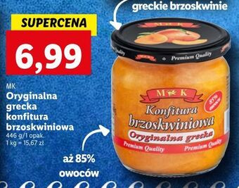 Lidl Konfitura brzoskwiniowa m&k oferta
