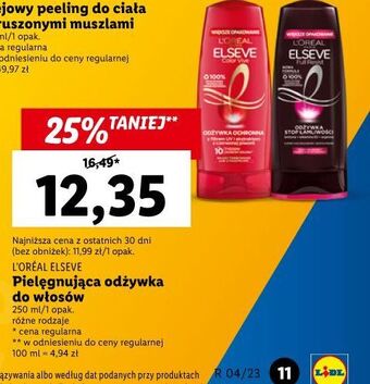 Lidl Odźywka do włosów l'oreal elseve full resist oferta