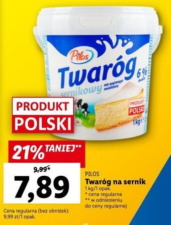 Lidl Twaróg sernikowy pilos oferta