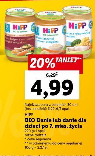 Lidl Kasza bulgur z warzywami, mango i kurczakiem hipp oferta