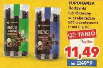 Kaufland Eurohansa Rodzynki lub Orzechy w czekoladzie 500g, opak. oferta