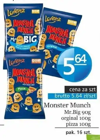 Specjał Lorenz Monster Munch Mr. Big 90g, original 100g, pizza 100g oferta