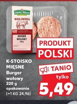 Kaufland Burger wołowy stoisko mięsne oferta