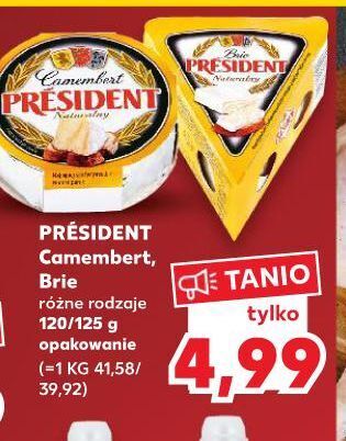 Kaufland Ser camembert naturalny president oferta