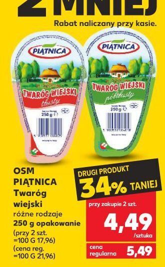 Kaufland Twaróg półtłusty piątnica wiejski oferta
