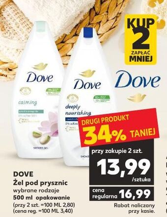 Kaufland Żel pod prysznic dove calming oferta