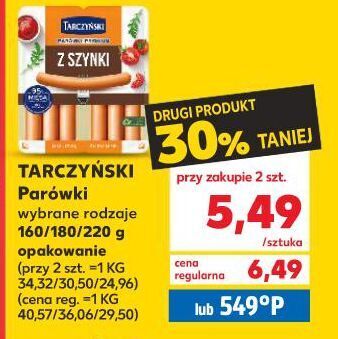 Kaufland Parówki z szynki tarczyński oferta