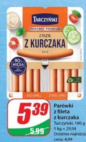 Dino Parówki z fileta kurczaka tarczyński oferta