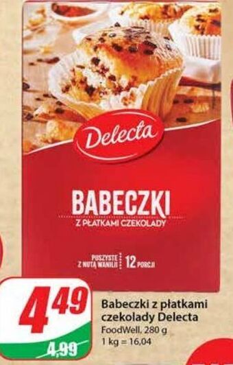 Babeczki z płatkami czekolady delecta nadziane