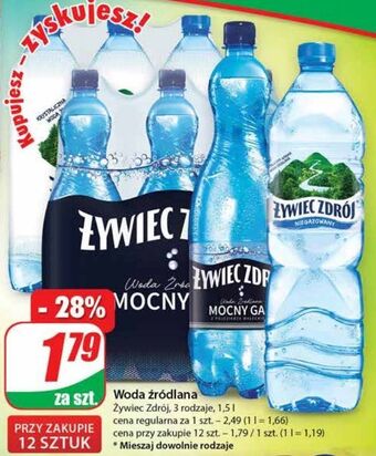 Dino Woda mocny gaz żywiec zdrój oferta