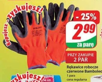 Dino Rękawice robocze bamboleo czerwone ogrifox oferta