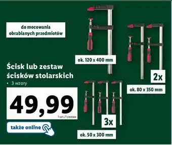 Lidl Ścisk stolarski 120 x 400 mm parkside oferta