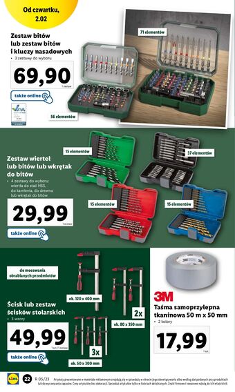 Lidl Zestaw bitów i nasadek kluczy parkside oferta