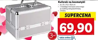 Lidl Kuferek na kosmetyki około 25 x 17,2 x 18,4 cm, z twardego tworzywa sztucznego ze stabilną ramą aluminiową, 2 kolory oferta