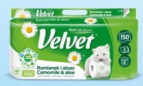 MOKPOL Velvet camomile & aloe papier toaletowy 8 rolek oferta