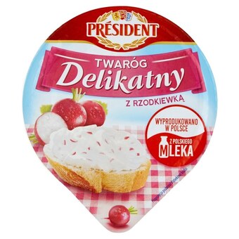 Intermarche Président twaróg delikatny z rzodkiewką 150 g oferta