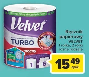 Carrefour Market Velvet turbo ręcznik papierowy oferta