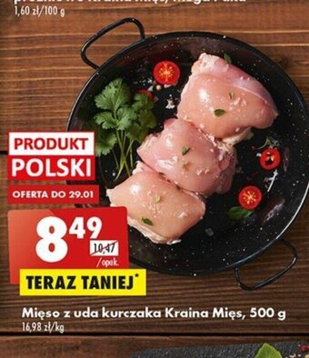 Biedronka Kraina Mięs Mięso z uda kurczaka, 500g oferta