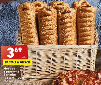 Biedronka Hot dog z parówką Berlinką i sosem 120g oferta